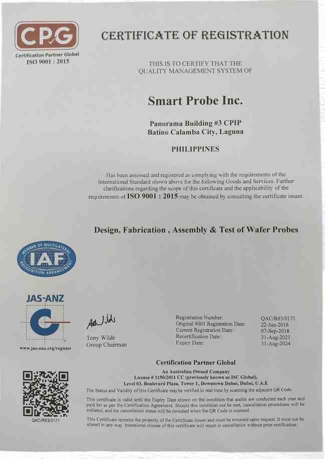SPI ISO Certificate